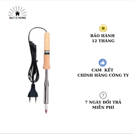 Mỏ hàn điện cán gỗ cao cấp 60w 80w - bá quang