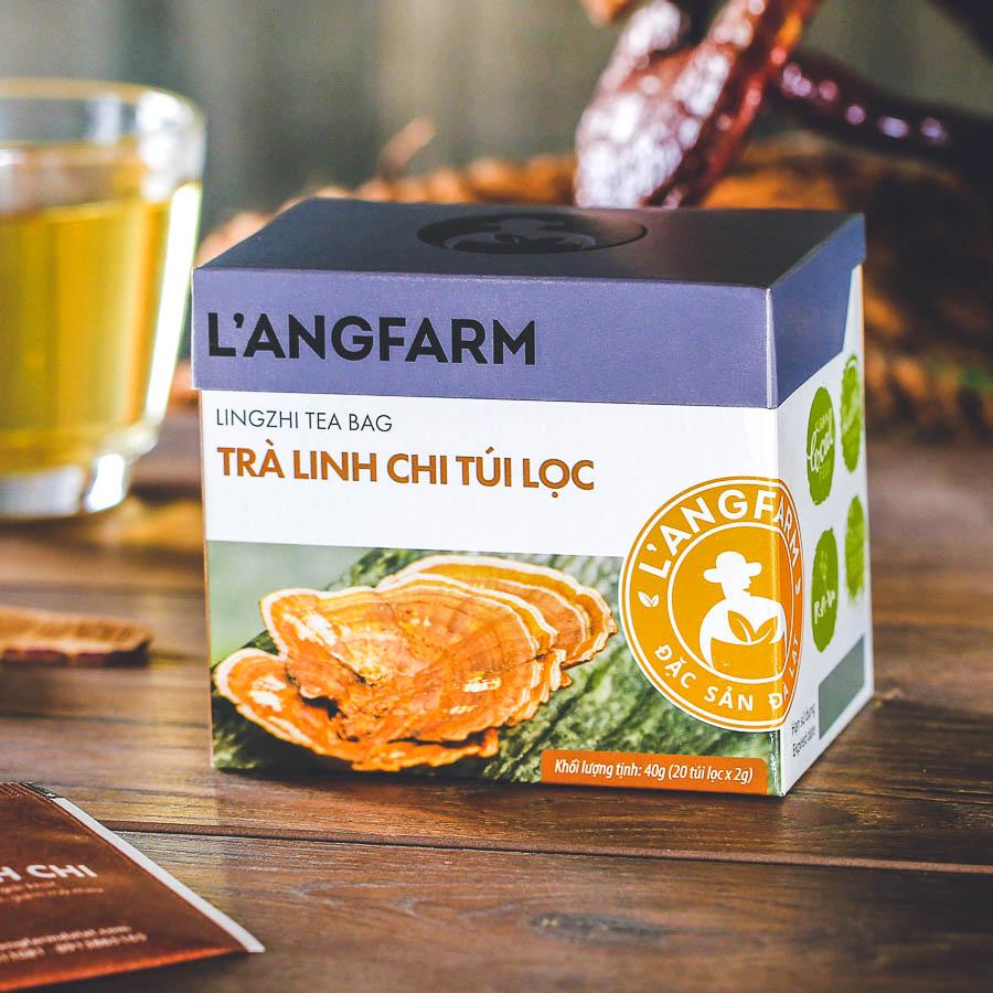 Trà linh chi túi lọc L'ANGFARM - Đặc sản Đà Lạt (20 tép/hộp)