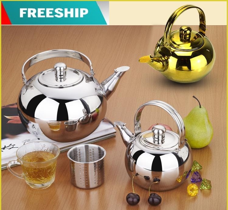 Bình pha trà- cà phê inox có lưới lọc dung tích 600ml - bình pha trà