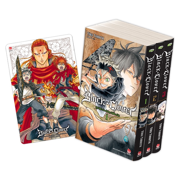 Fahasa - bộ sách black clover - tập 1 + tập 2 + tập 3 - tặng kèm 1 postcard pvc