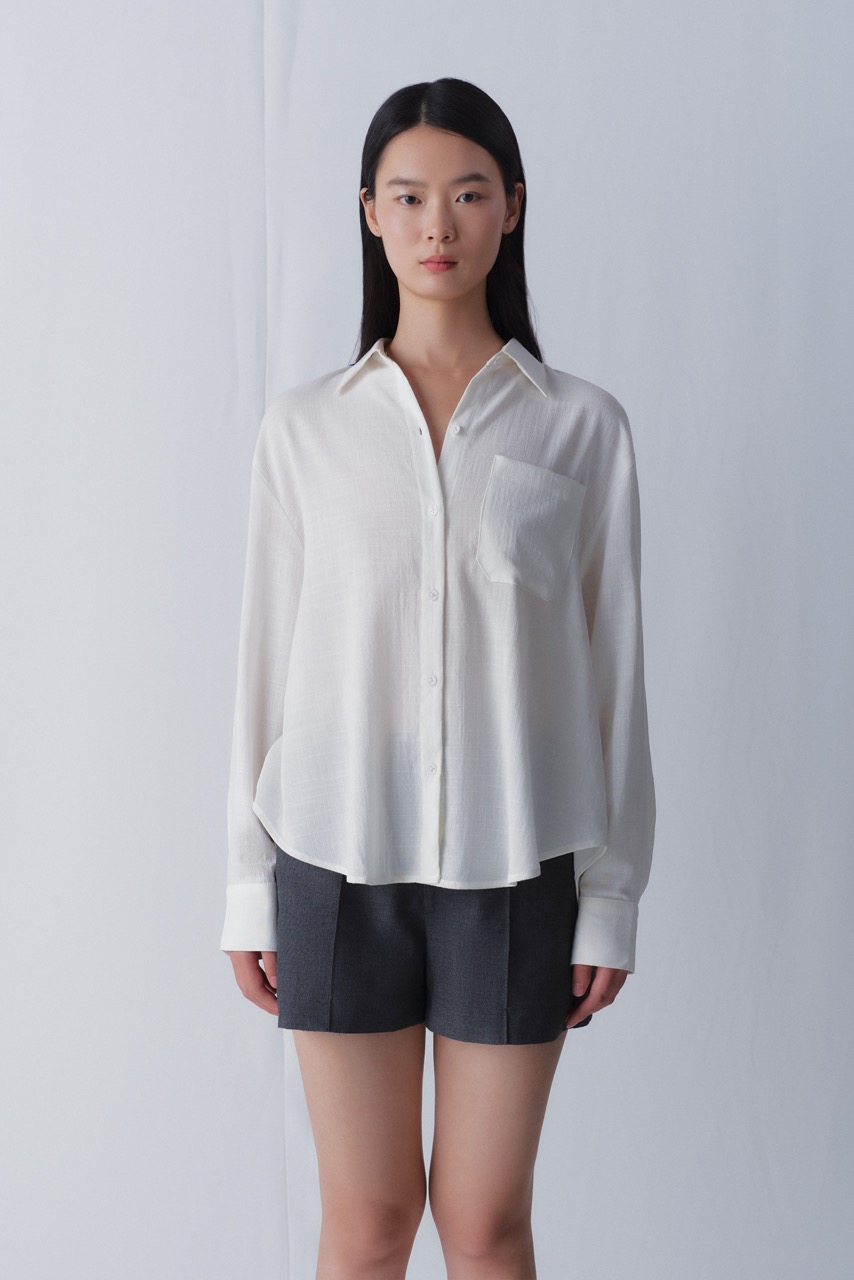 LIBÉ WORKSHOP - Áo sơ mi dáng oversize màu trắng
