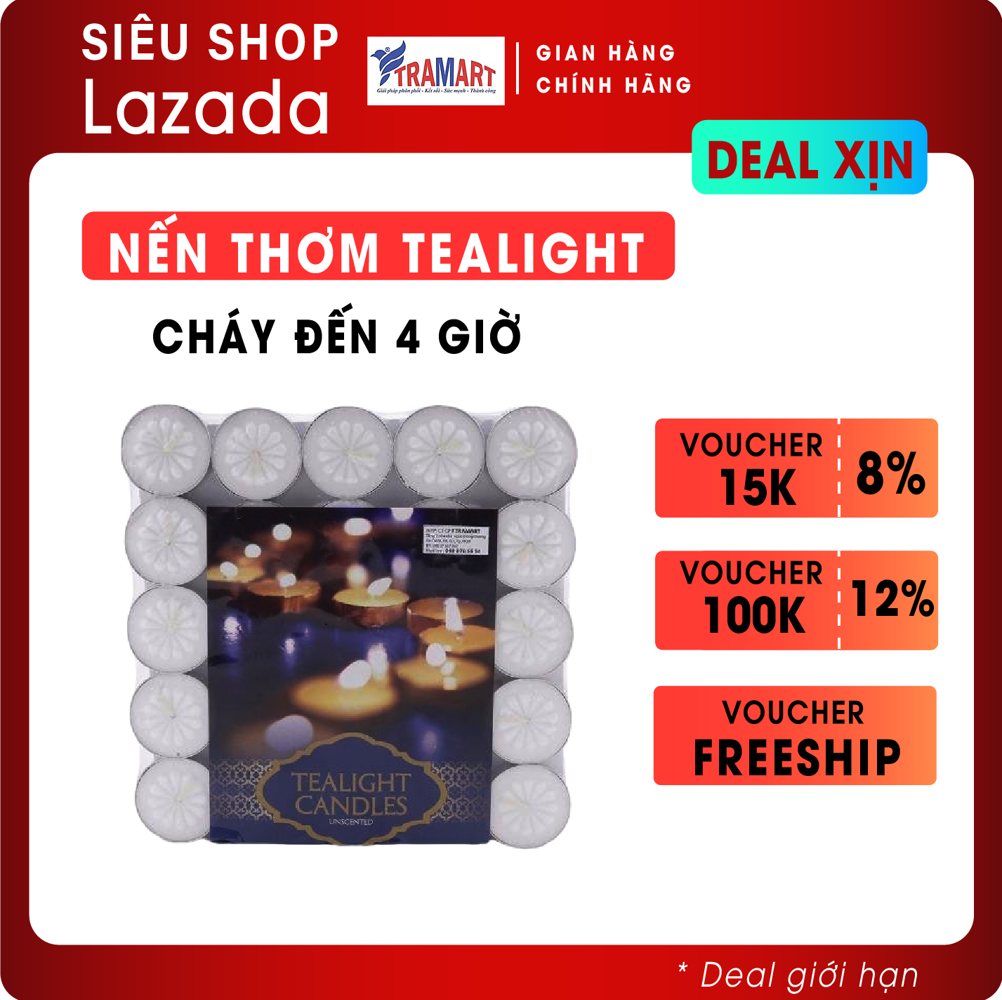 Vỉ 50 nến tealight bông mai NYCandle FtraMart