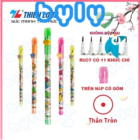 Bút chì khúc - bút chì rút thiên long pc-09