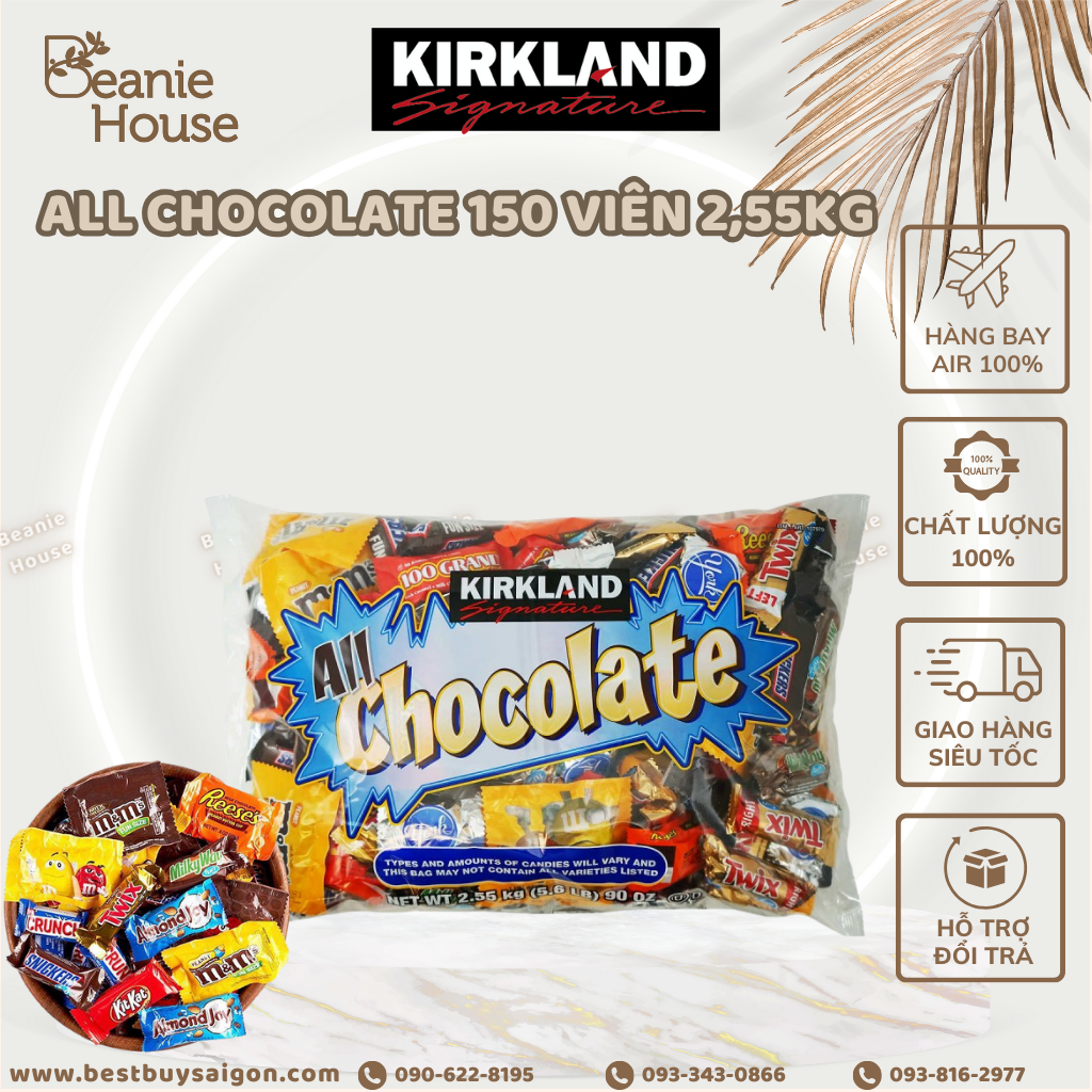 Kirkland 150 pieces All chocolate - most popular chocolate all the word