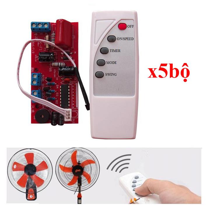 05 bộ mạch điều khiển quạt từ xa cho quạt treo tường, quạt bàn, quạt cây biến quạt thường thành quạt điều khiển từ xa