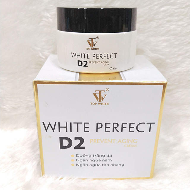 Kem top white perfect d2 dưỡng trắng da , chống lão hóa ban đêm