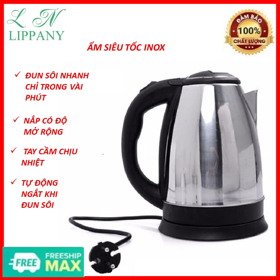 Ấm siêu tốc inox 1,8 lít - Ấm siêu tốc đun nước siêu nhanh