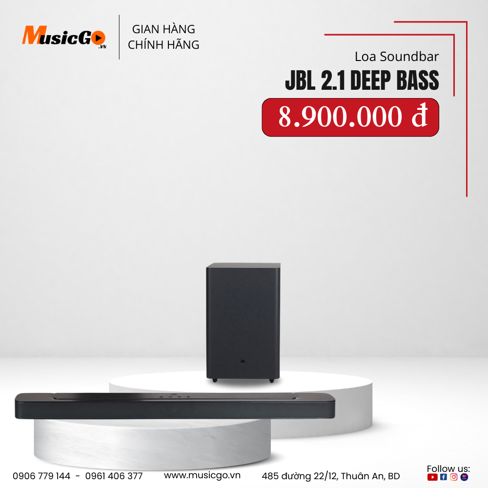Loa soundbar jbl bar 2.1 deep bass | công nghệ dolby digital | jbl surround sound
