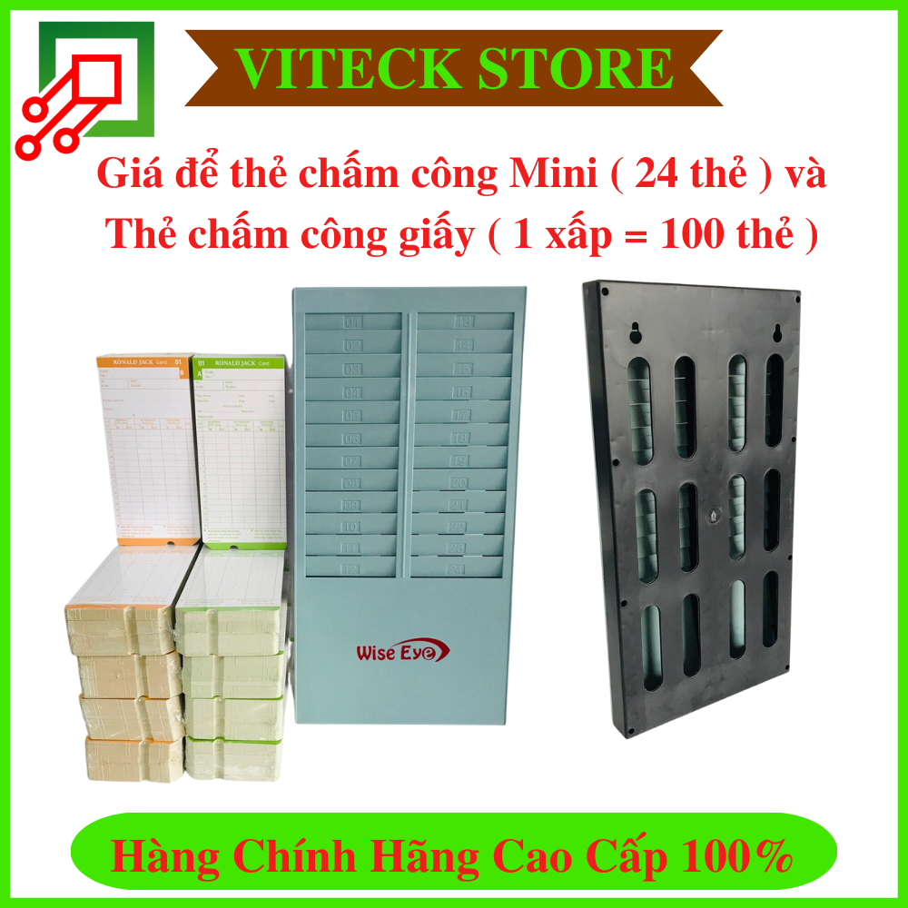 Kệ để thẻ chấm công giấy Mini - Giá để thẻ chấm công giấy Mini + Thẻ chấm công giấy loại 1 xịn
