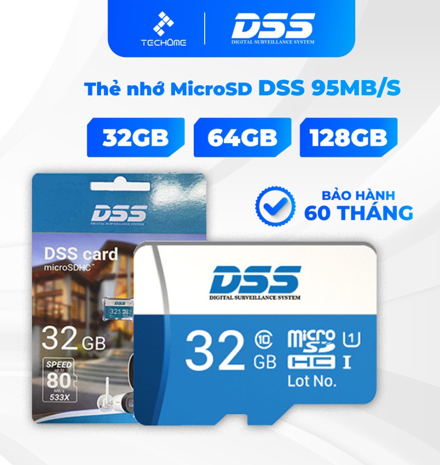 Thẻ nhớ camera 32gb / 64gb / 128gb dss class 10 - hàng chính hãng