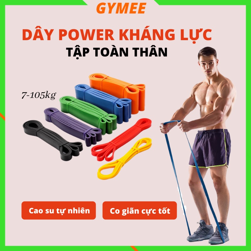 Dây kháng lực power band, dây trợ lực tập gym tập toàn thân chất liệu cao su đàn hồi cực bền