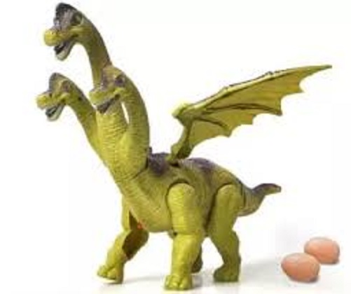 Đồ chơi mô hình khủng long cổ dài có cánh đẻ trứng có đèn và nhạc biết đi