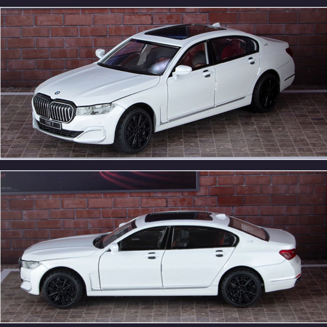 Xe mô hình sắt bmw 760li tặng kèm biển số tỉ lệ 1:24 hãng chimei 3 màu