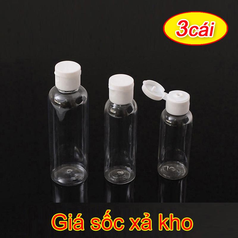 Chai nhựa nắp bật-3cái