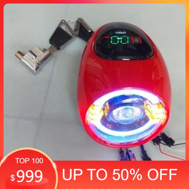 Đầu đèn 48v 4 bình xe đạp điện led báo tốc độ huy xe đạp điện