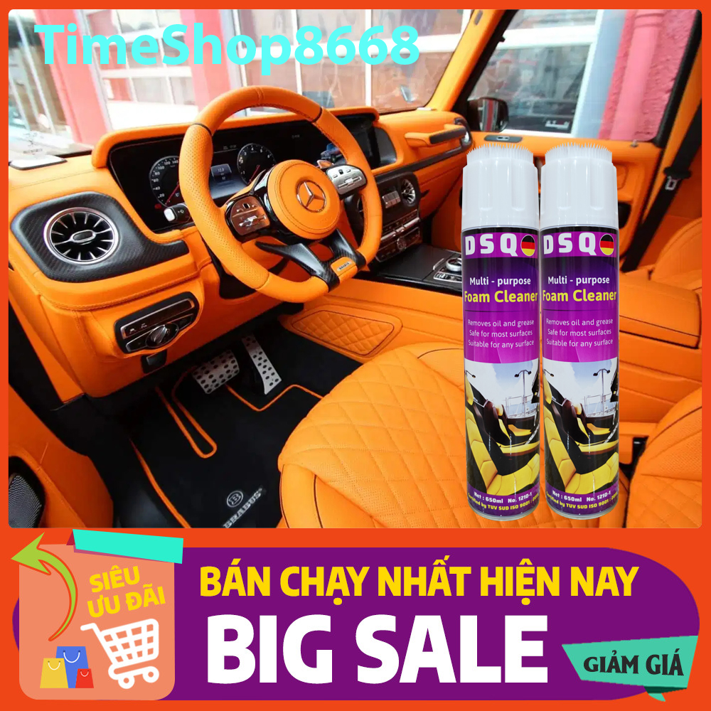 [GIÁ CỰC SỐC] Chai Xịt Vệ Sinh Ghế Da, Vệ Sinh Ôtô, Làm Sạch Nội Thất, Nhà Bếp, Các Loại Ghế Sofa, Ghế Da, Nỉ - TIME SHOP 8668