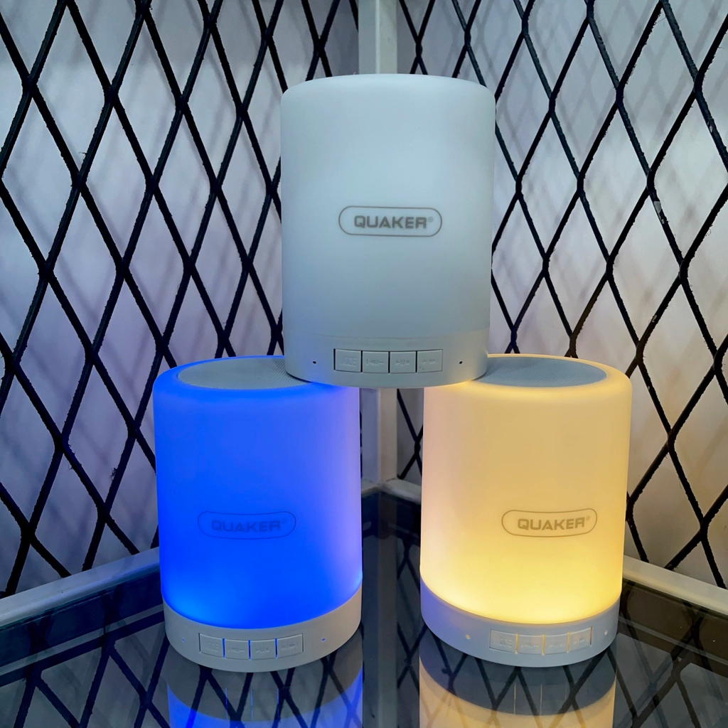 Loa Bluetooth Quaker QL-02 nhỏ gọn, âm bass tự đông, chế độ đền LED