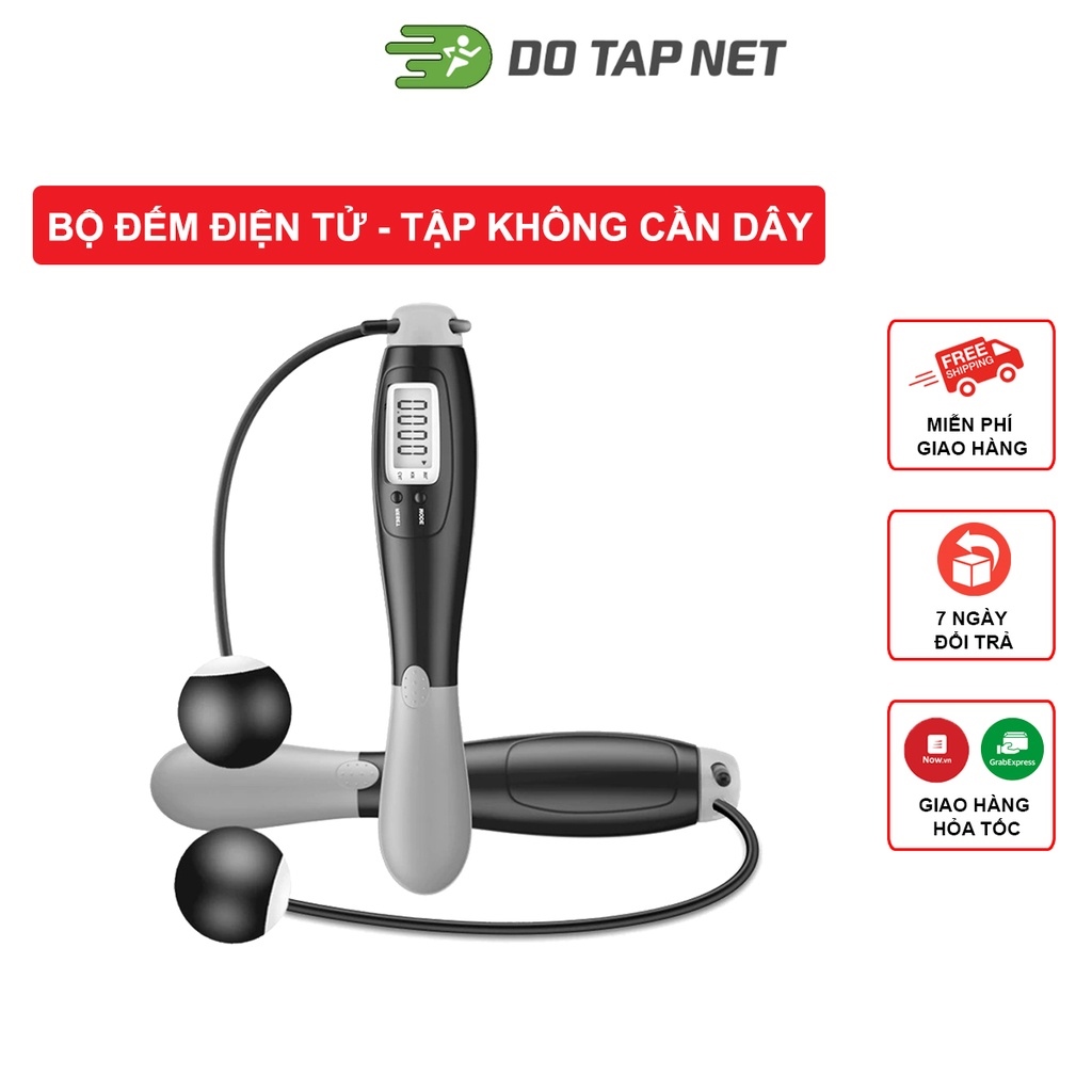 Nhảy dây﹉ Dây nhảy đếm số vòng tự động dây nhảy không dây 4 chế độ chống trượt