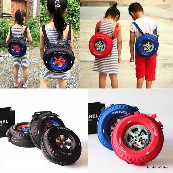 Balo hình bánh xe cho bé cao cấp