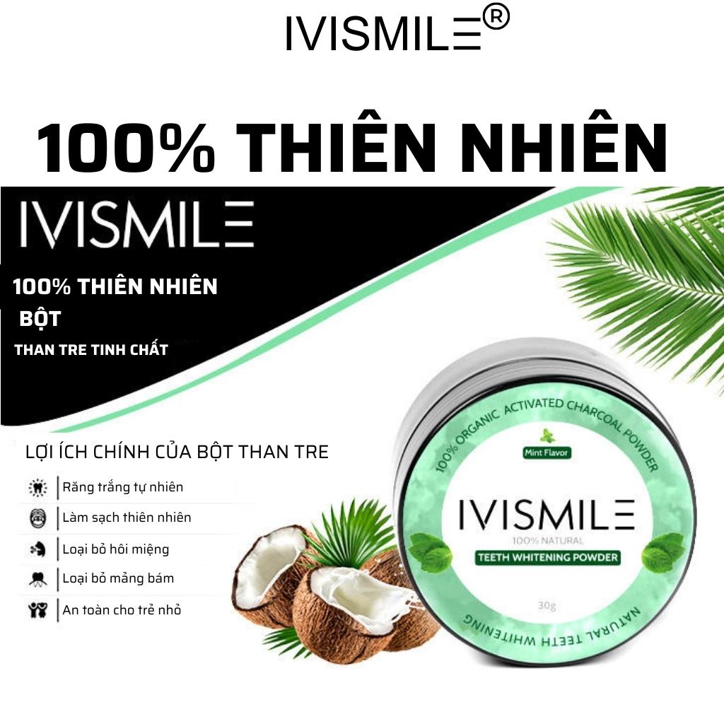 Than hoạt tính trắng răng bột than tre IVISMILE - Trắng răng với than hoạt tính bột than tre giúp răng trắng chắc men