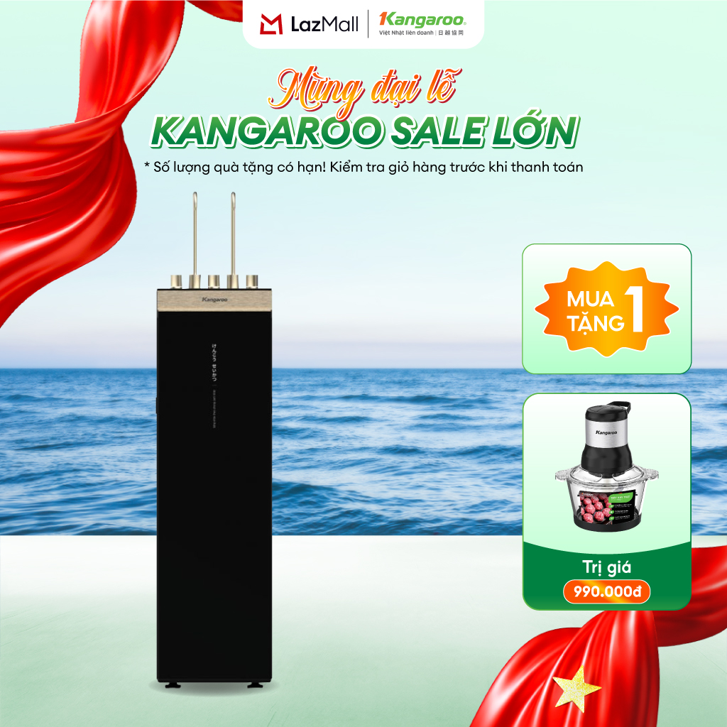 [Miễn Phí Lắp Đặt] Máy lọc nước Kangaroo Hydrogen ion kiềm nóng lạnh 12 lõi KGHC12A3
