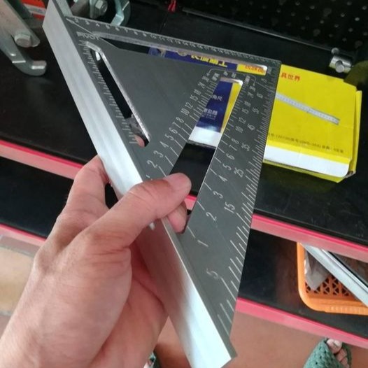 Thước Mòi Nhôm - Thước Đo Góc Tam Giác Đo Độ Nghiêng, Độ Dốc Mặt Phẳng (1 Cái)
