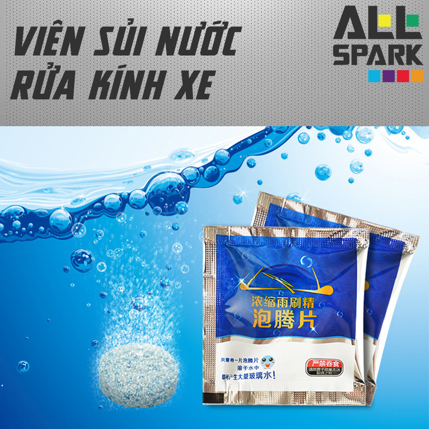 COMBO 10 VIÊN SỦI NƯỚC RỬA KÍNH XE Ô TÔ, NƯỚC RỬA KÍNH CHUYÊN DỤNG CHO XE Ô TÔ
