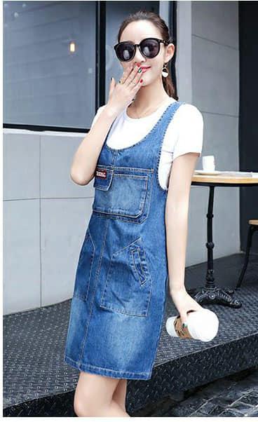 Đầm yếm jean