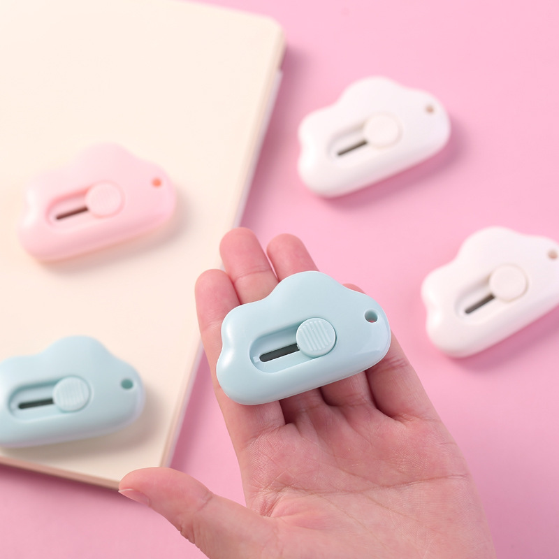 Dao rọc giấy mini, dao rọc giấy nhỏ gọn hình đám mây cho học sinh, văn phòng