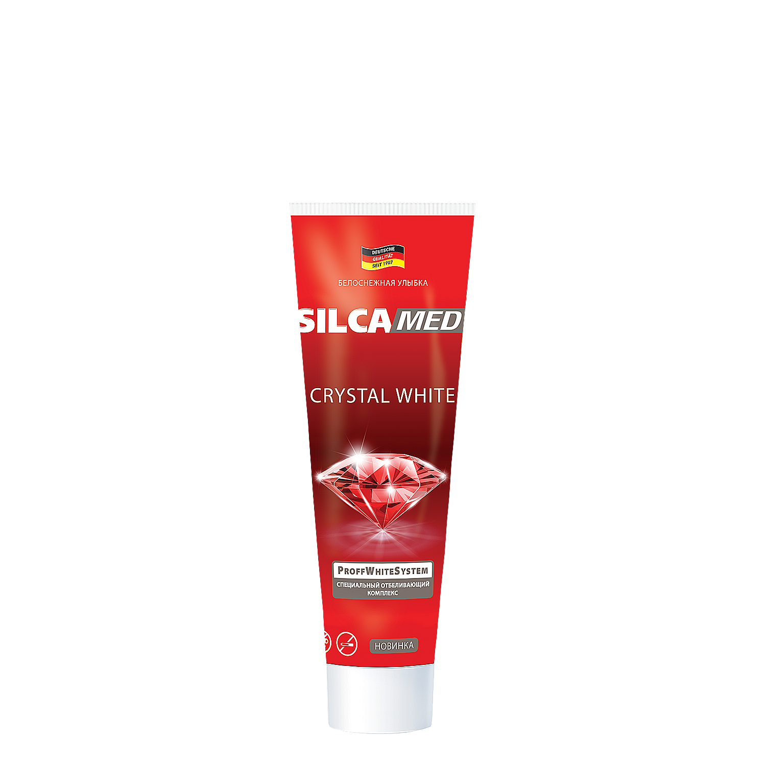 Kem đánh răng pha lê trắng silcamed crystal white, giúp trắng răng, nhập khẩu nga-châu âu, sx theo công nghệ đức