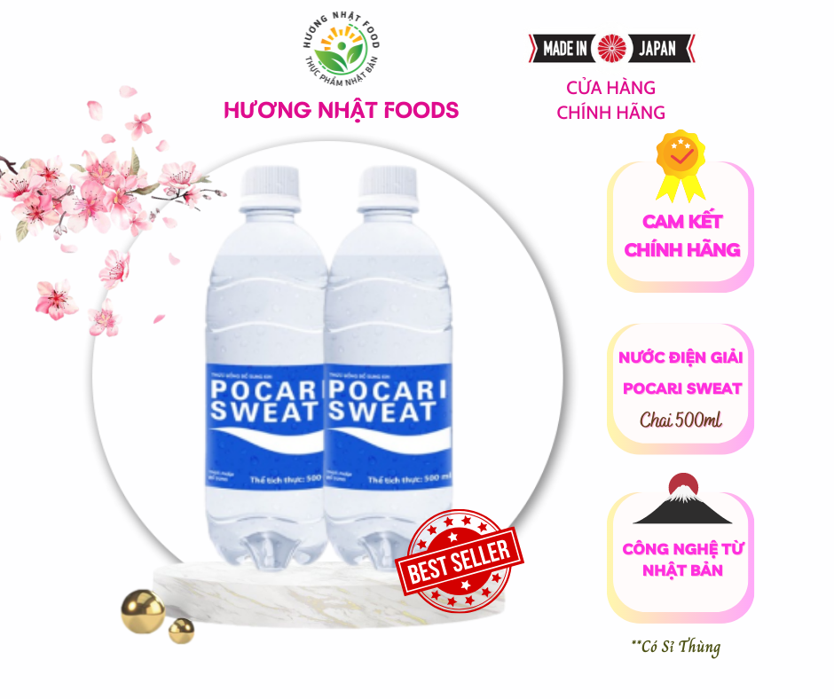 Nước điện giải pocari sweat nhật bản 500ml