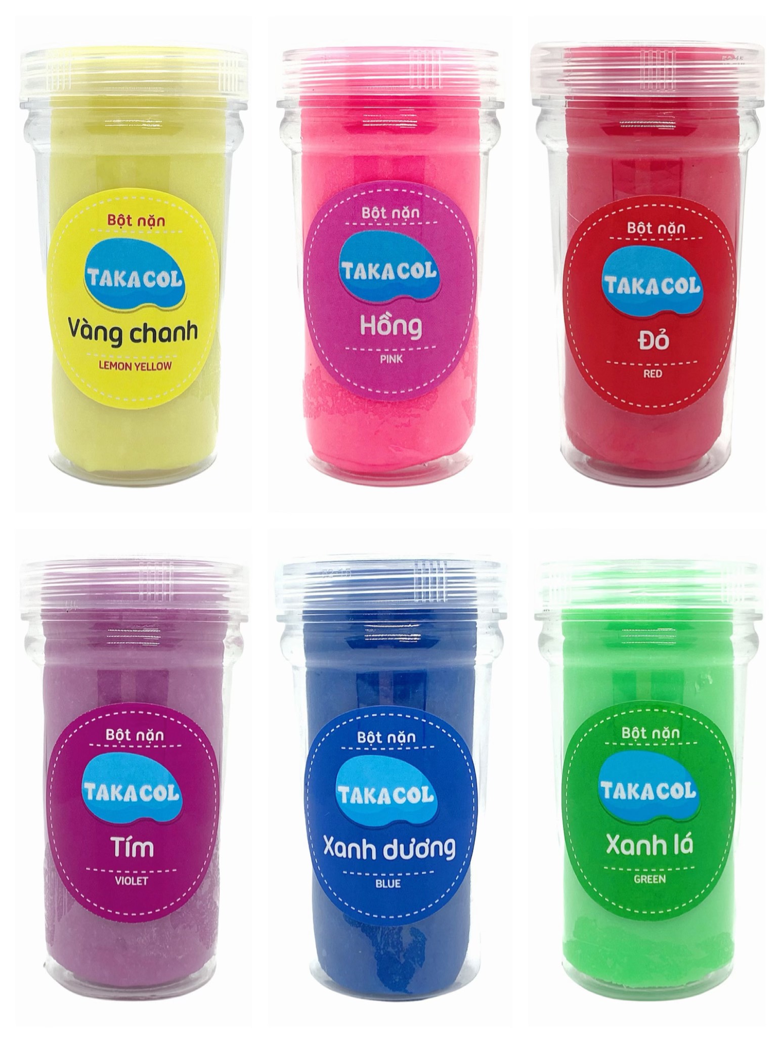 Đất nặn an toàn Bột nặn TAKACOL set 6 màu siêu to khổng lồ DT18