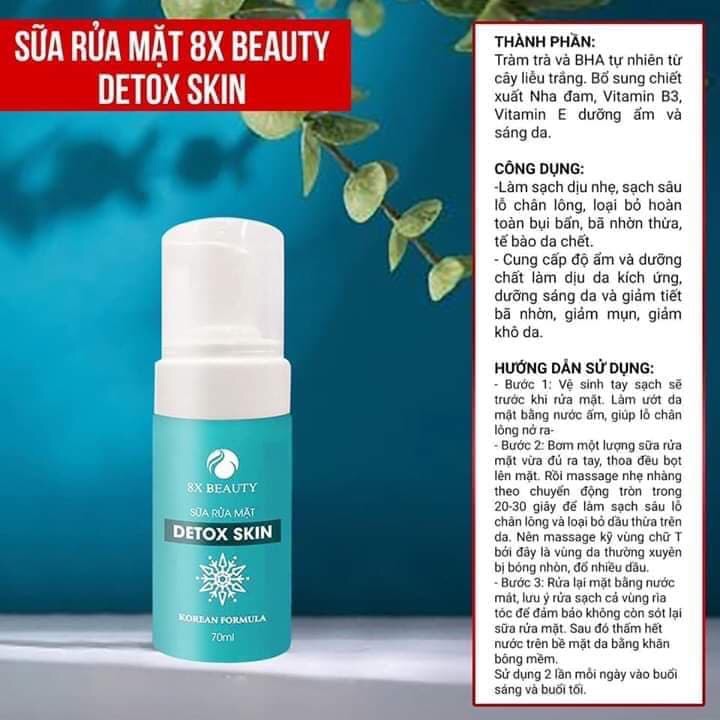 Sữa Rửa Mặt DETOX SKIN 8XBeauty