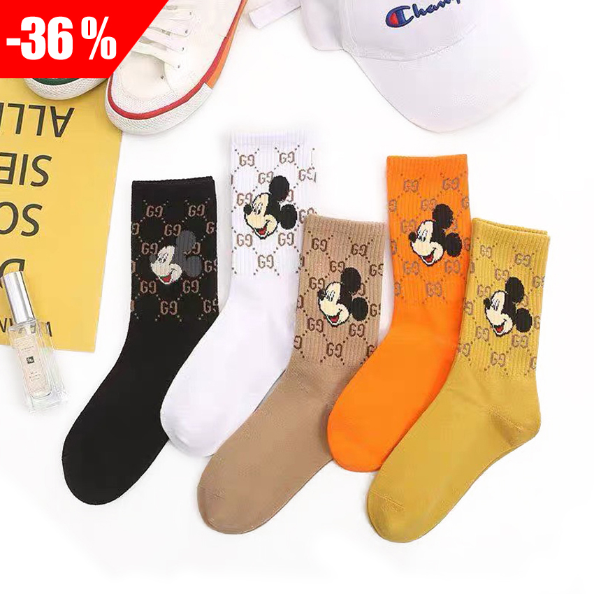 [ Freeship + mã giảm giá  30k ] Tất vớ nữ cổ cao Chuột Mickey jaymistore , 5 màu  trắng , đen , vàng ,cam ,nâu , style trẻ trung năng động , thích hợp đi chơi , đi học , thể thao , mã giảm giá đến 30k