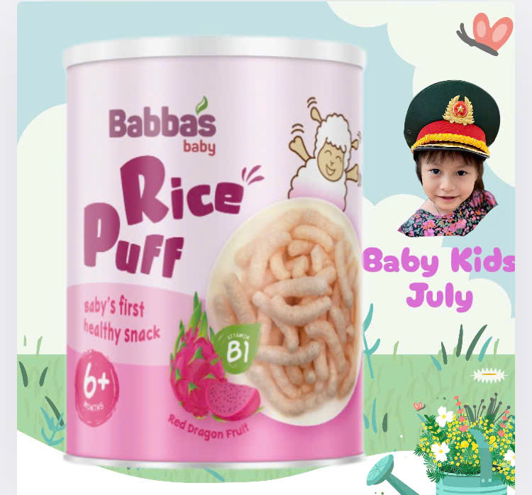Bánh gạo ăn dặm Babba’s Baby Malaisia từ 6 tháng date tháng 5/2026