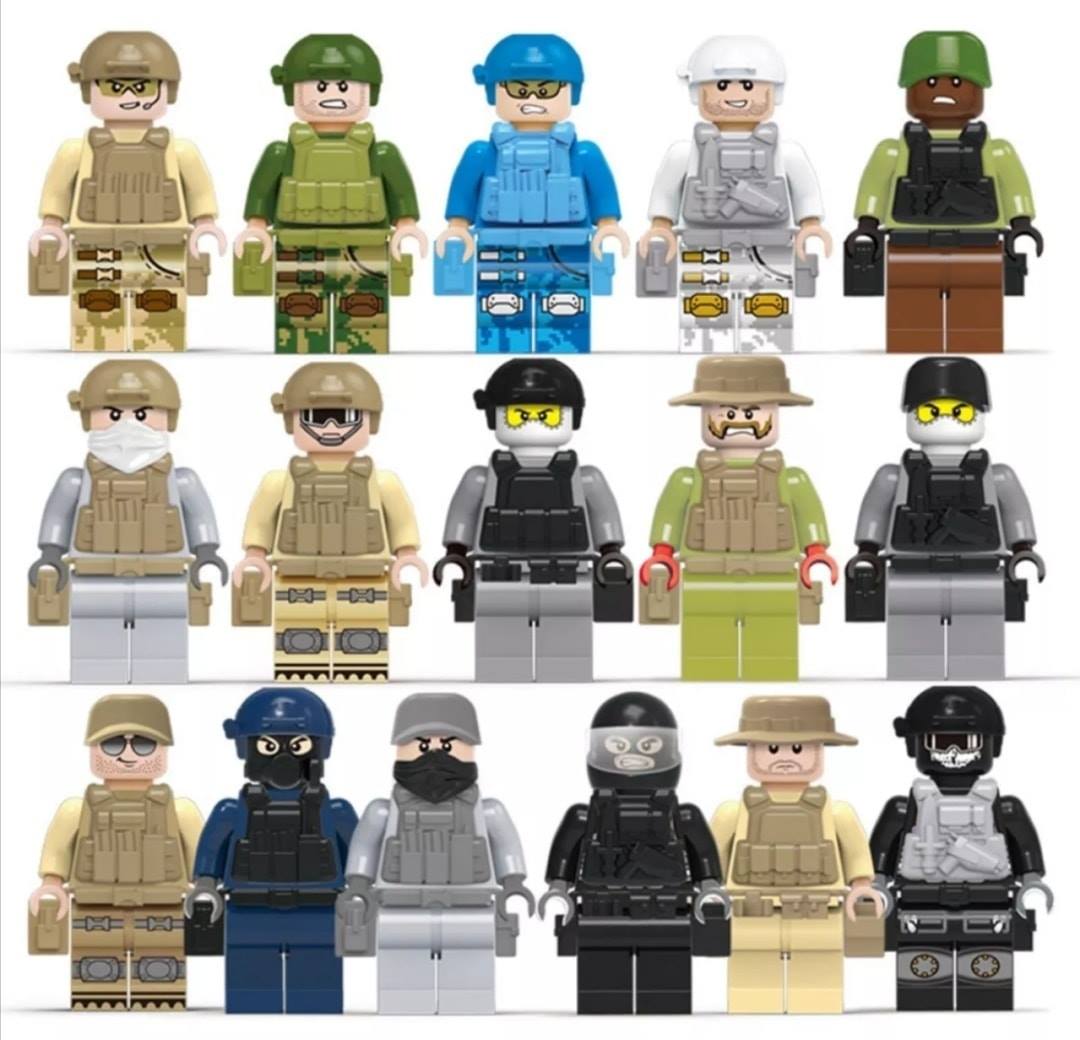 Mô hình nhân vật lắp ráp lính Swat non lego
