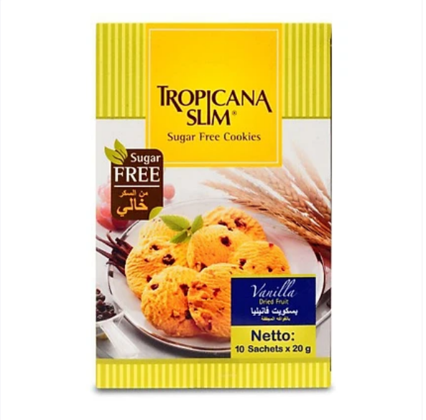 Bánh ăn kiêng Tropicana Slim - yến mạch mix trái cây khô hương vani