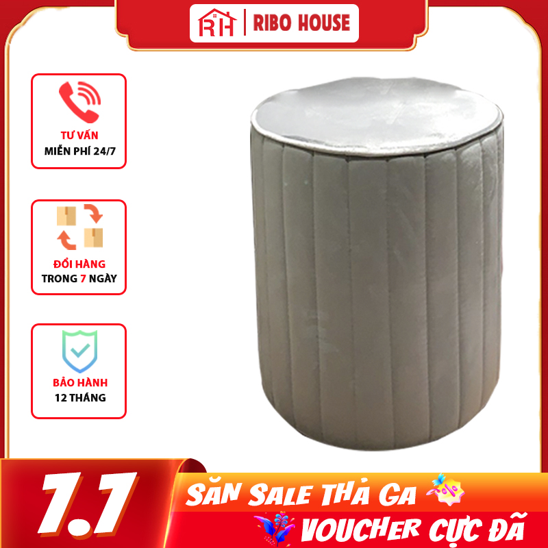 Ghế đôn sofa bàn trang điểm kiểu mới RIBO HOUSE bọc full toàn thân phong cách bắc âu RIBO59