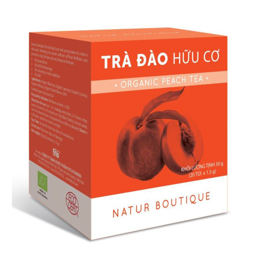 [HCM]Trà Đào Hữu Cơ Natur Boutique Organic Peach Tea (20 teabags)