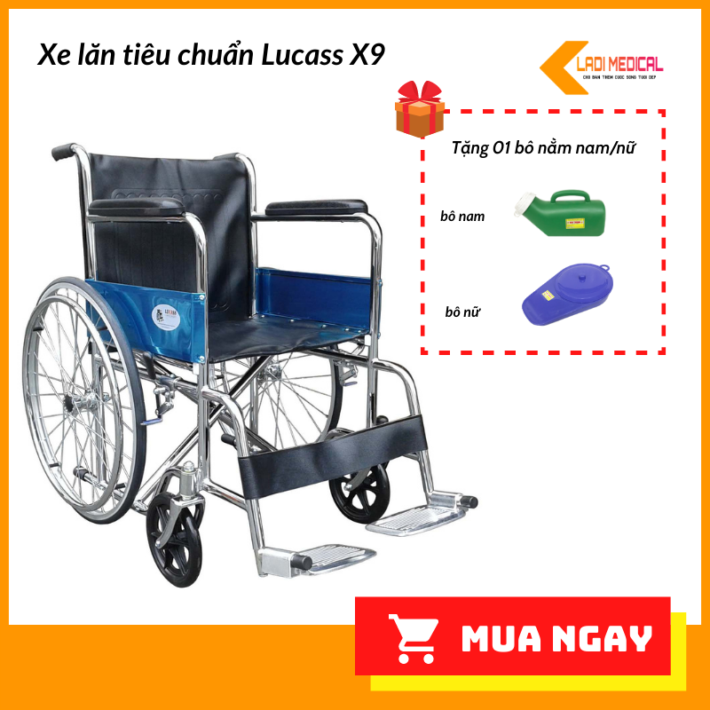 Xe lăn tiêu chuẩn Lucass X9