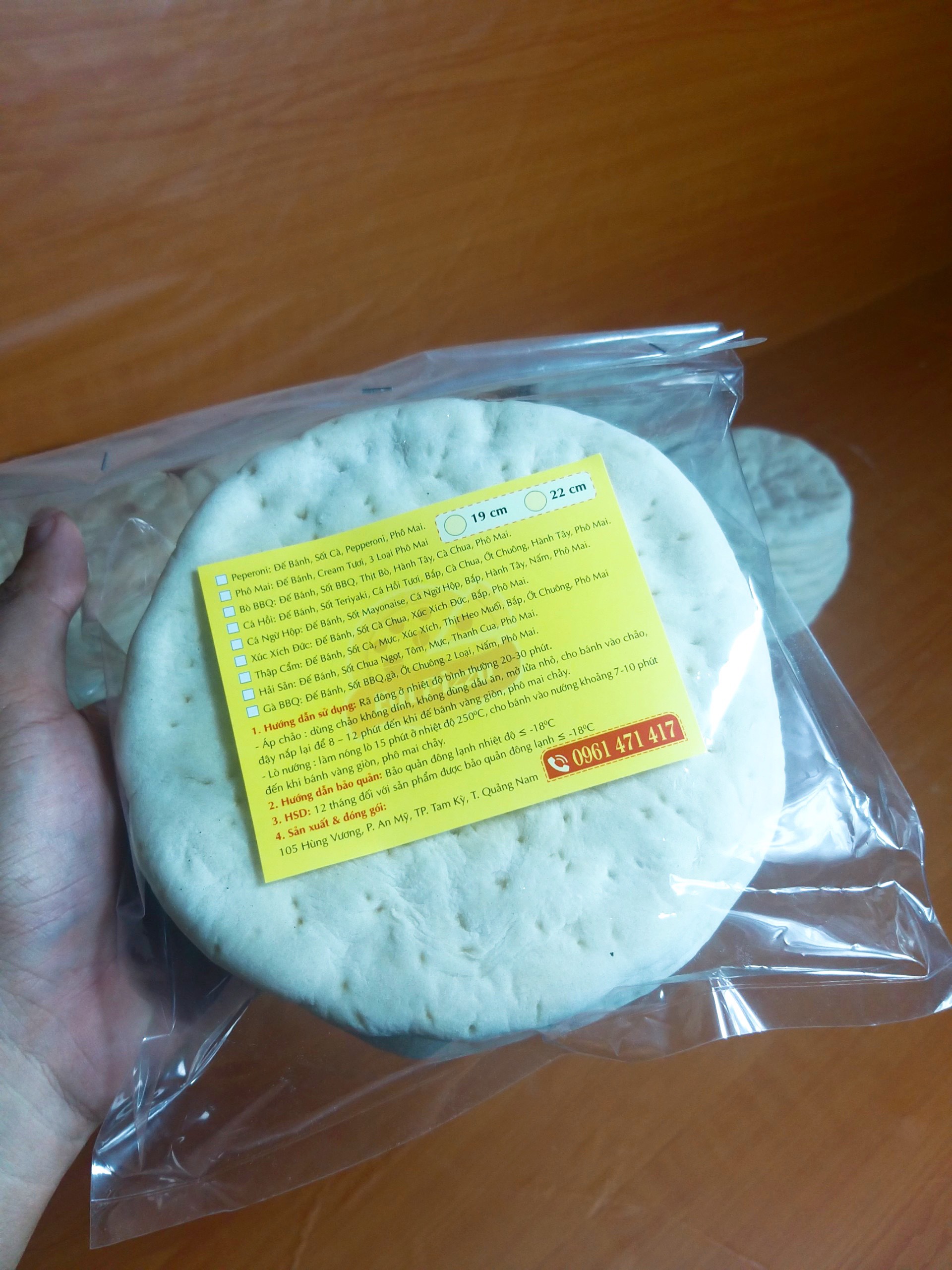 Combo 5 đế bánh pizza size 20