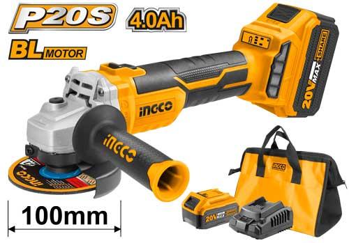[HCM]MÁY MÀI GÓC DÙNG PIN LITHIUM INGCO 20V MOTOR KO CHỔI THAN CAGLI10022