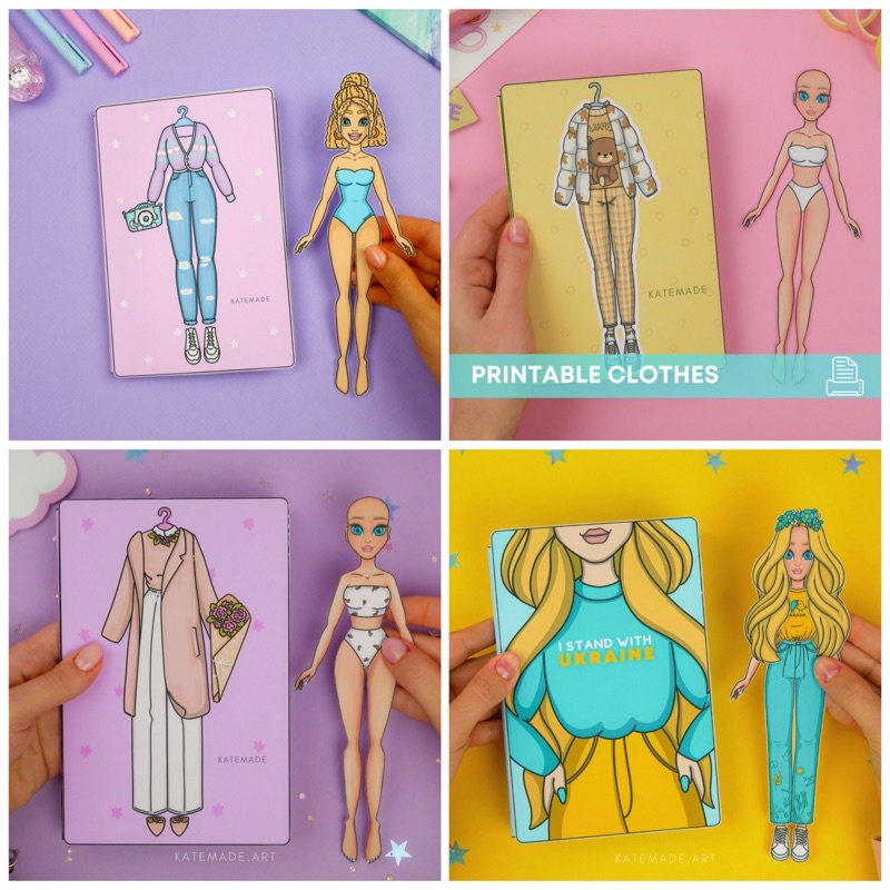 Combo 4 cuốn sách thay đồ cho búp bê giấy