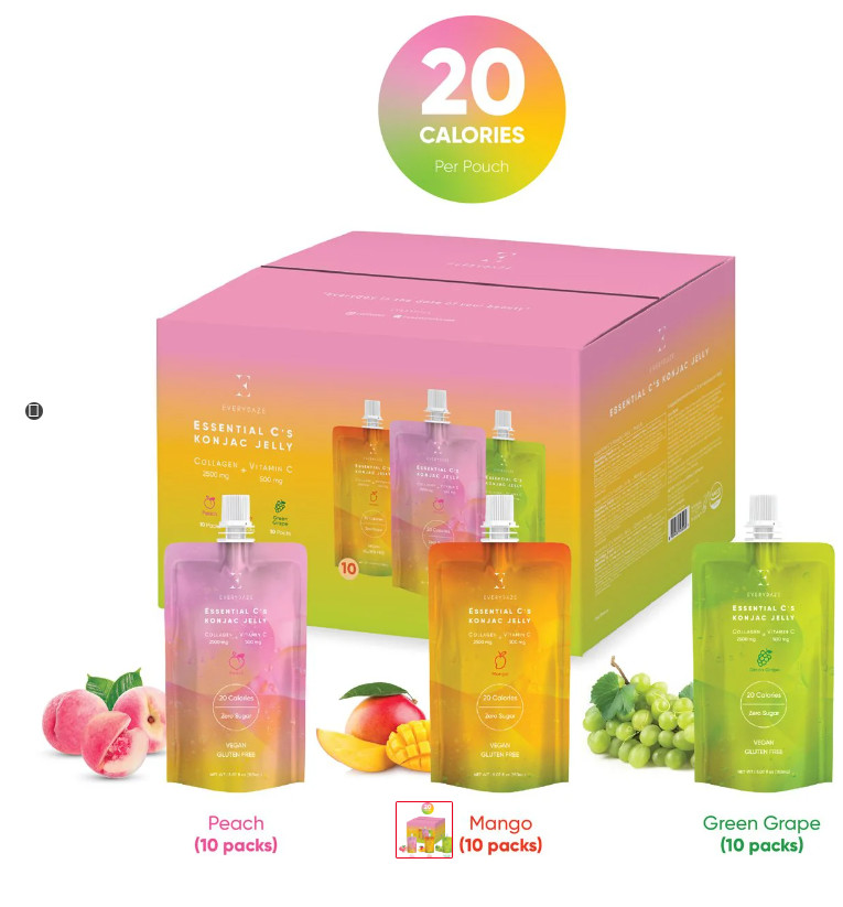 Thạch Collagen Konjac Jelly Vitamin C Hộp 10 Gói