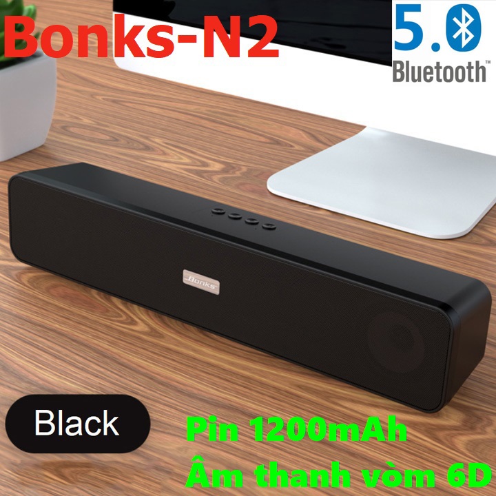 Loa Bluetooth Bonks-N2 âm thanh HIFI, BASS Siêu Trầm, âm thanh chuẩn, bluetooth 5.0, Có hỗ trợ thẻ nhớ 32Gb