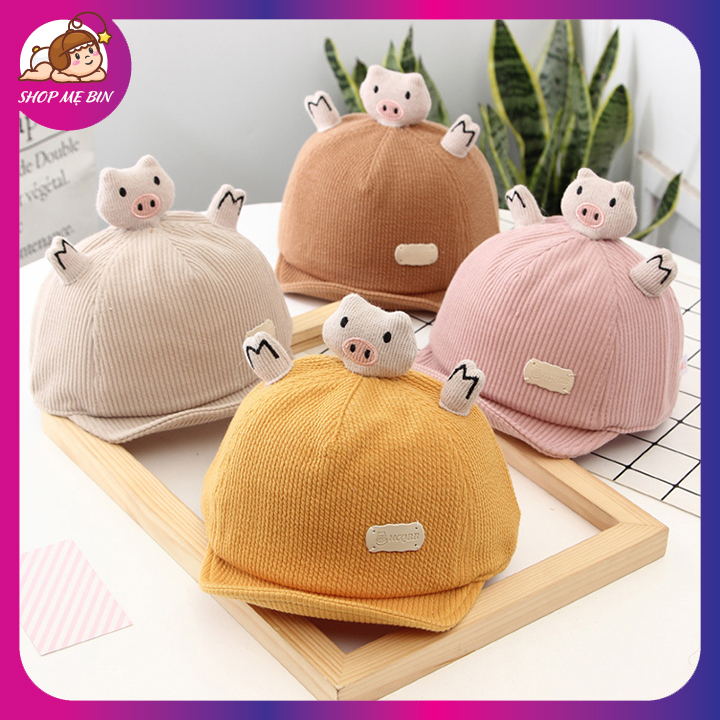 Mũ cho bé – Mũ lưỡi trai cute thời trang hình con vật nhiều màu sắc cho bé