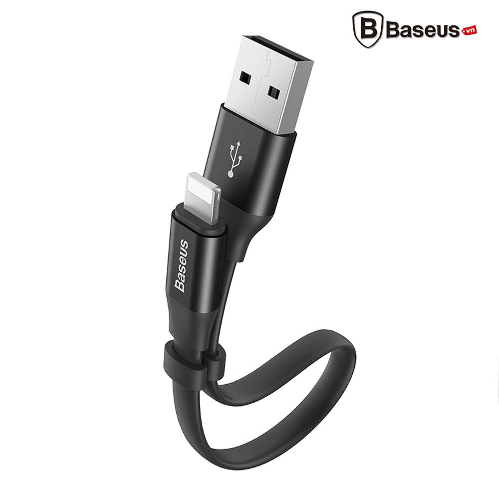 Cáp sạc đa năng baseus 2in1 lightning & microusb dài 23cm - bh6tháng toàn quốc