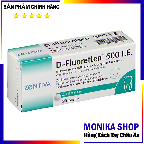 Vitamin D-Flour 500 IE hàng Đức