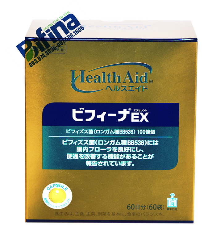 Thải độc đại tràng, thải độc ruột - bifina nhật bản, loại ex hộp 60 gói