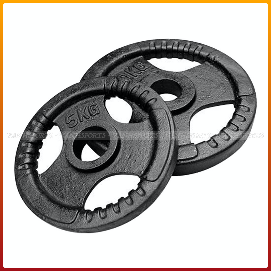 Tạ MIẾNG gang 1-10kg (Đen) - Chất liệu gang siêu bền, siêu cứng | VANHSPORTS